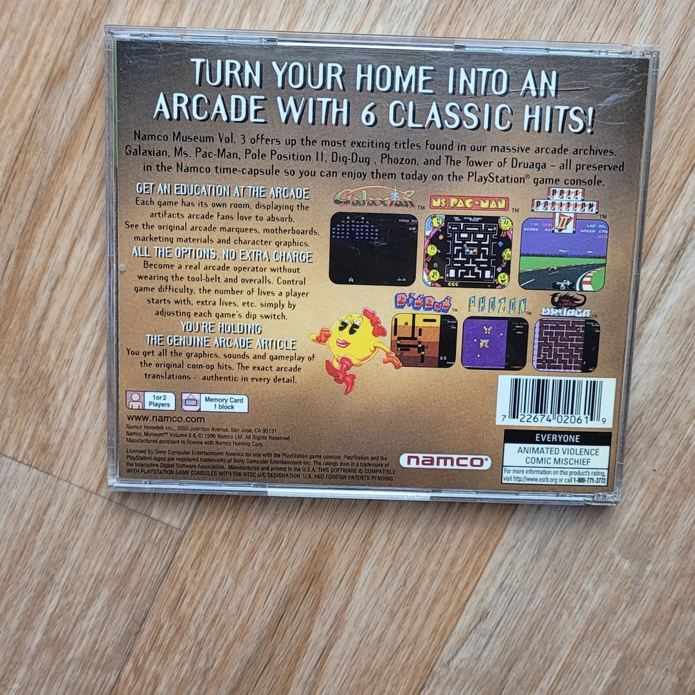 Namco Museum Vol. 3 for PlayStation - Green and Multicolor